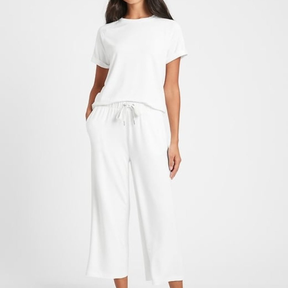 Banana Republic White Lounge Pants Size M Excellent Condition